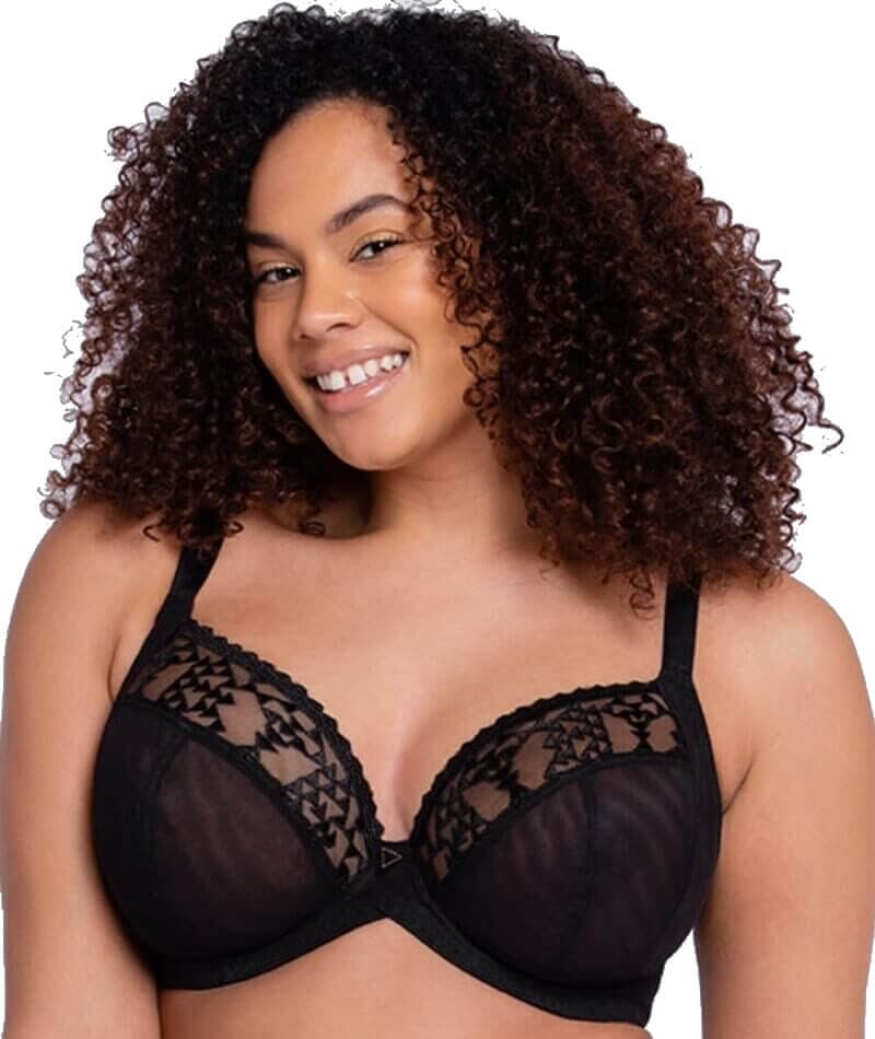 1 NEW SIZE 38D Curvy Kate Desire Padded Multiway Plunge BLACK Full