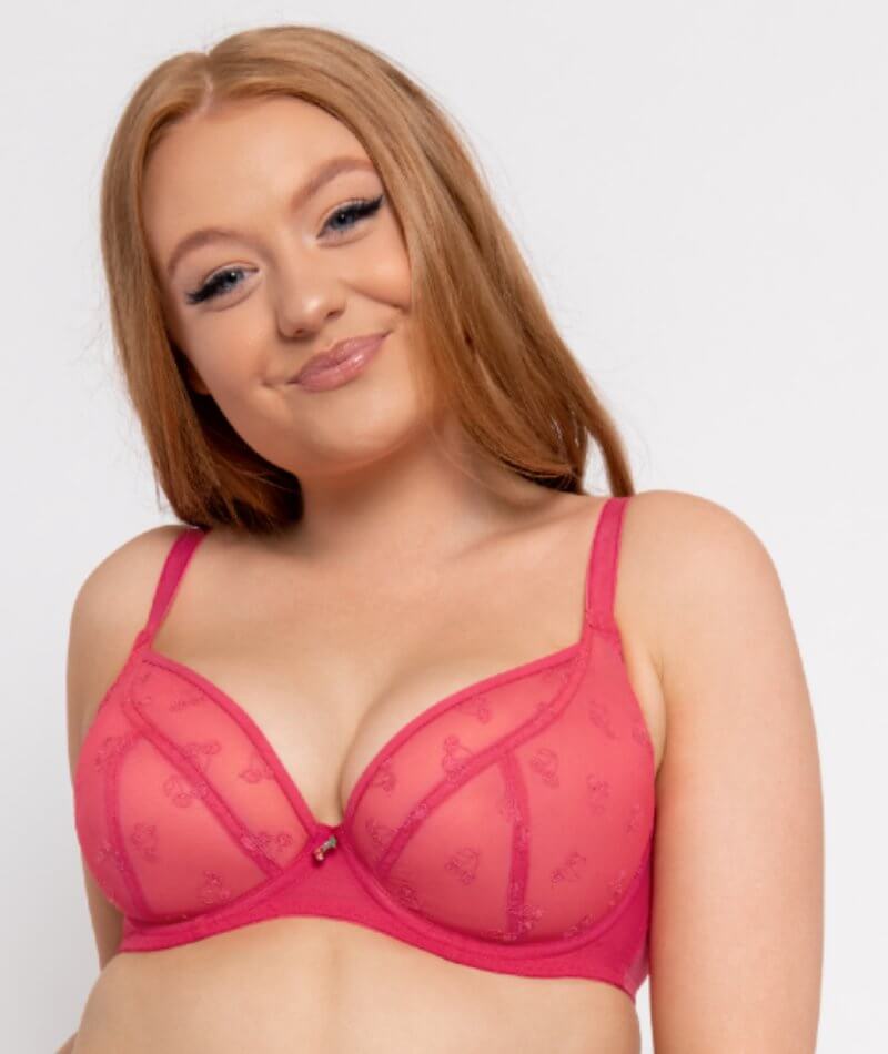 Amour Underwire Lace Bra Red/Cherry 36FF