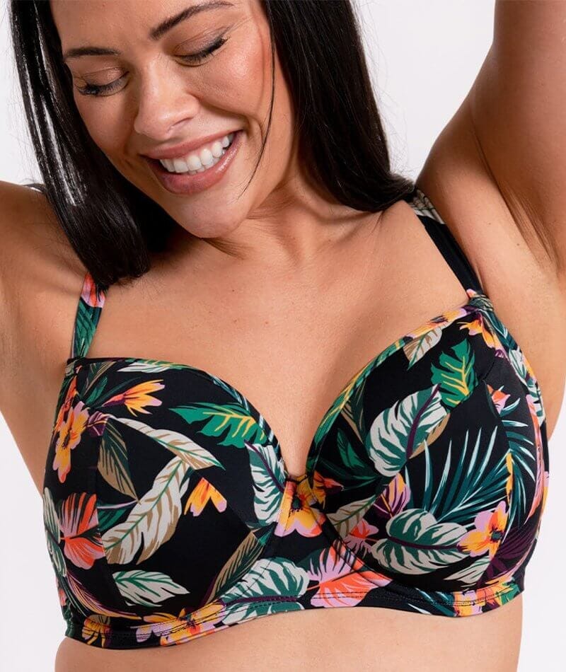 Sea Level Majorca D Cup Wireless Bikini Top - Black - Curvy Bras