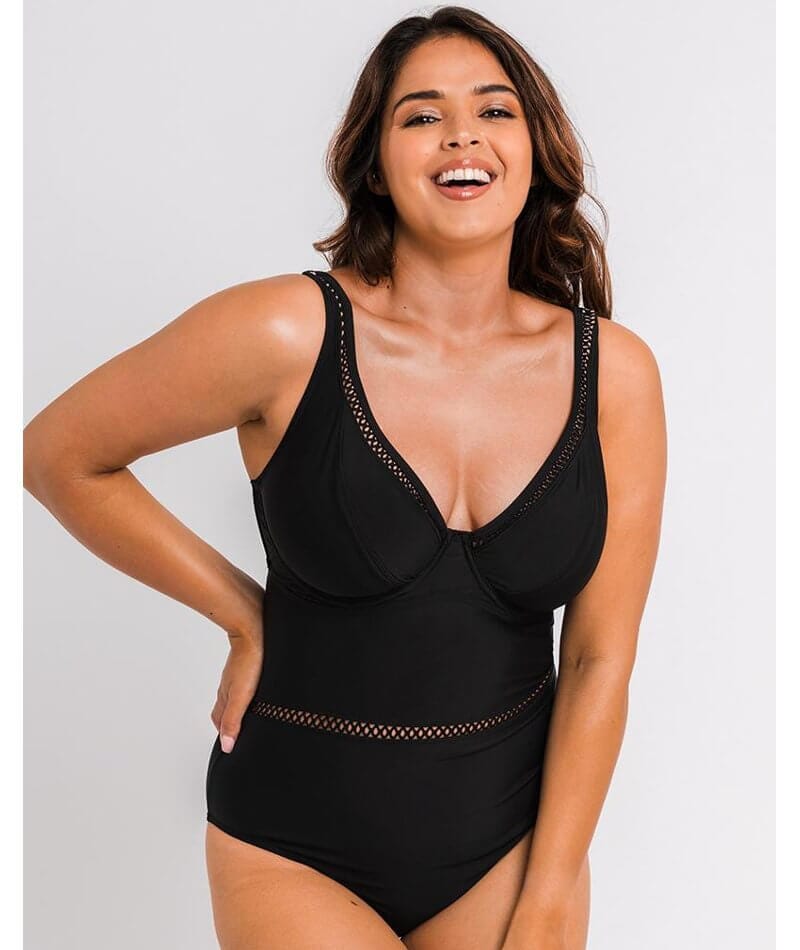 Plus Size Solid Black Brazilian Monokini Swimsuit Kemmy Preto - Brand  Acquarosa