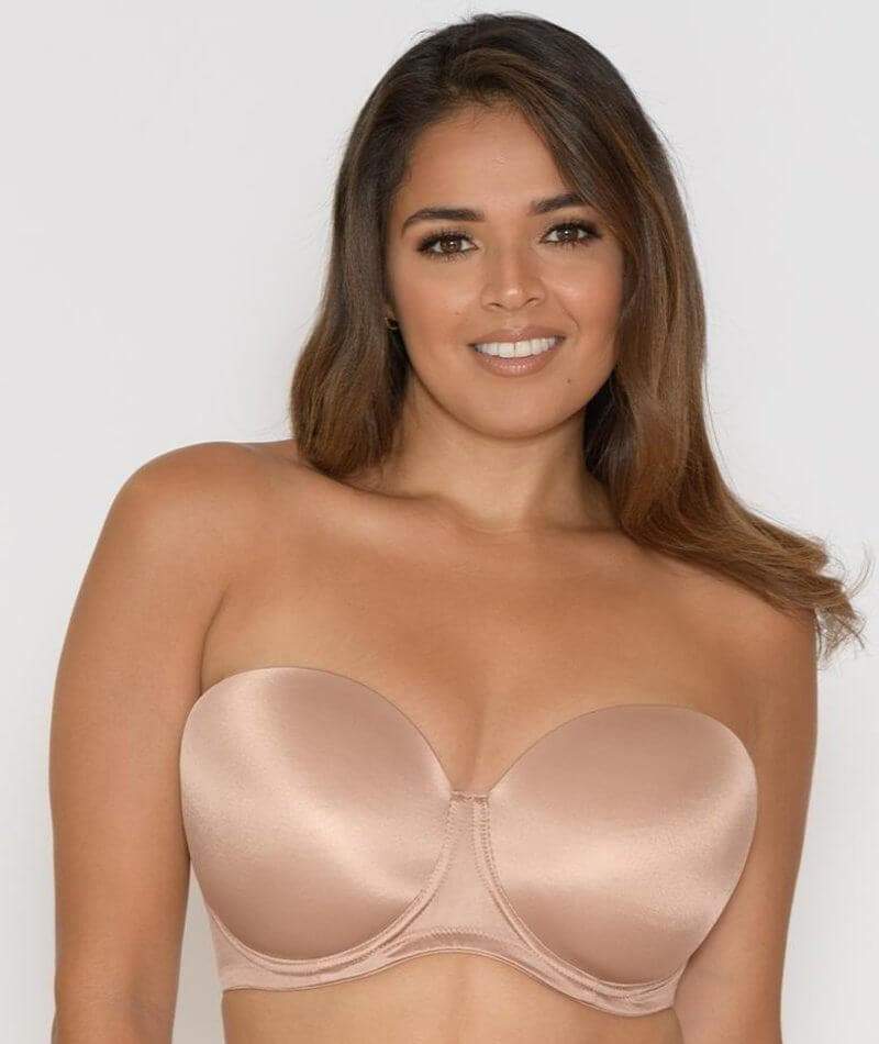 Underwire Longline Strapless Bra For Large Bust - Beige04 / B / 32, United  States