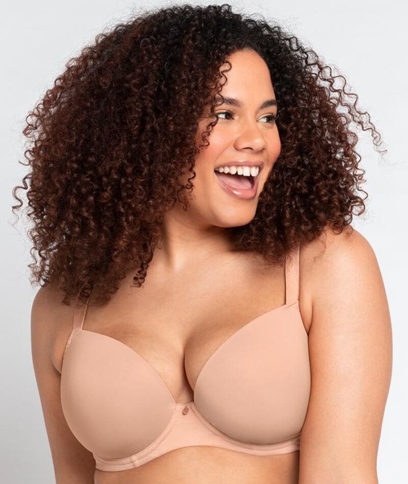 Sexy White Deep V Pl Plunge Push Up Bra For Women Plus Size, Wire