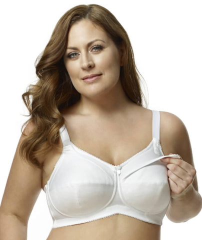 Elila Embroidered Wire-free Bra - Mocha - Curvy Bras