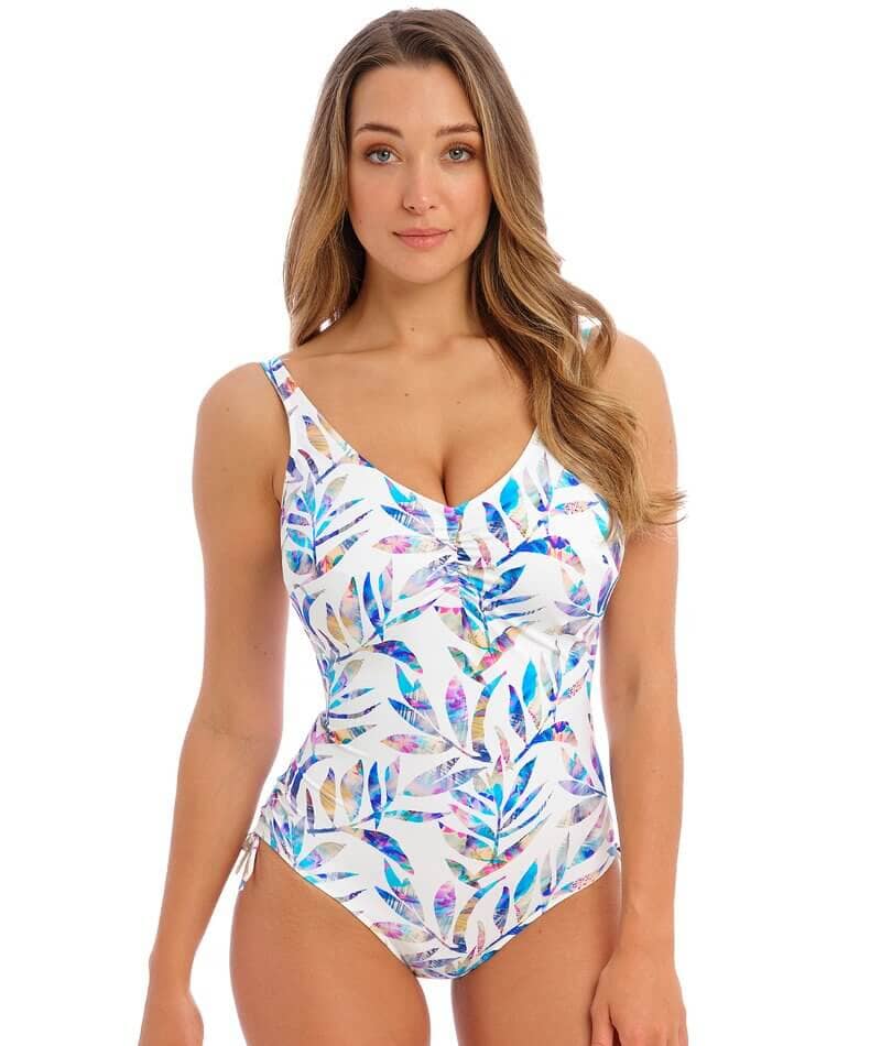 Fantasie Swimwear: Beach Waves Underwired Gathered Full Cup Bikini Top –  DeBra's