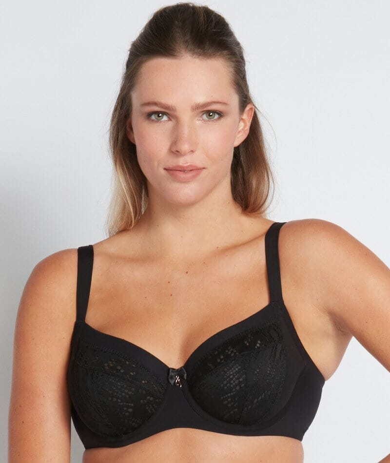 Felina Lace Black Floral Bra Size 34F - $25 - From My Sea Of