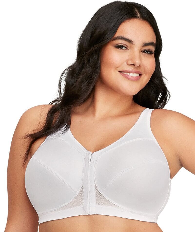 Front Closure Bras for Seniors with Arthritis Plus Size Sports Bra Back  Support Bra Wireless Nursing Bra for Women (Color : Skin, Size : Large)