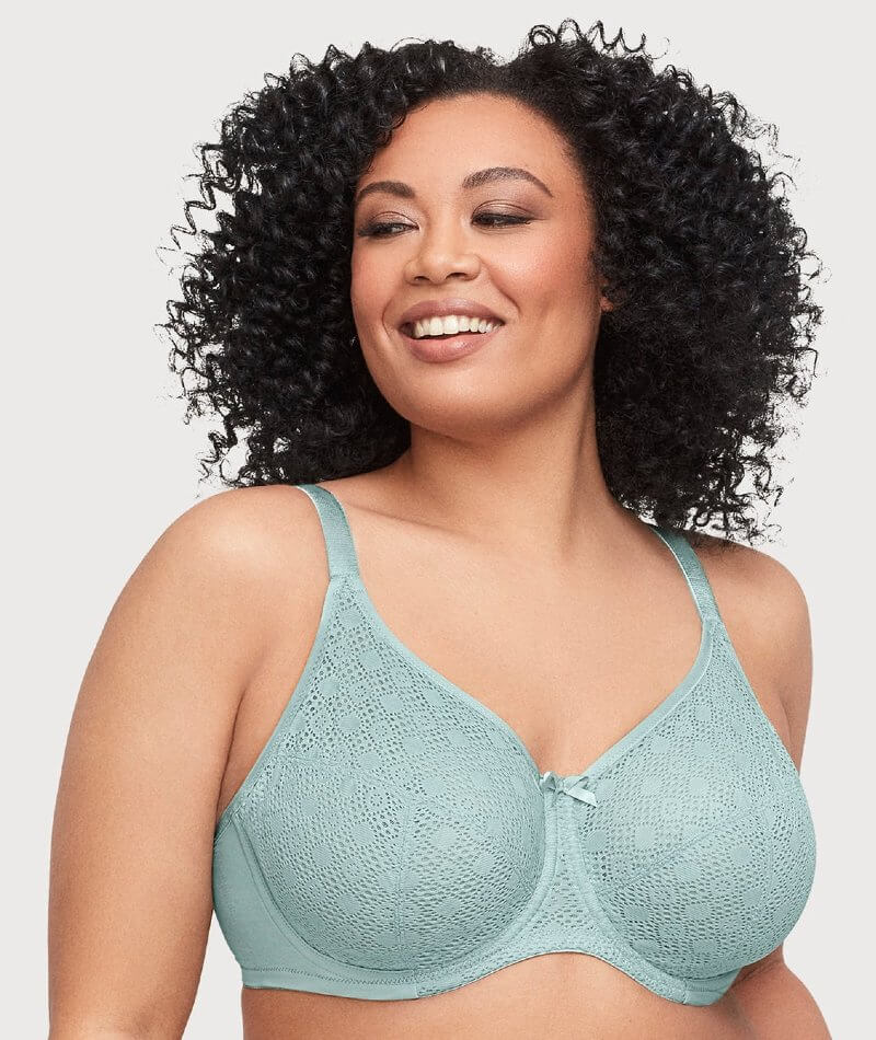 Bramour by Glamorise Womens Full Figure Plus Size Luxury Wirefree Lace  Bralette - Chelsea #7003 : : Clothing, Shoes & Accessories