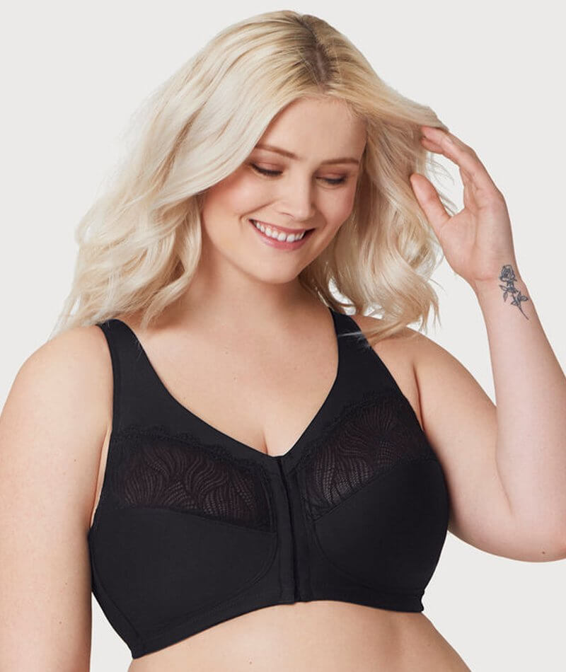 Glamorise MagicLift Cotton Support Wire-free Bra - Black