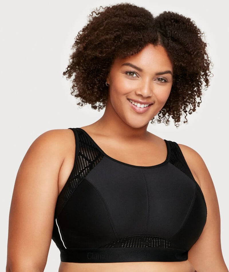 Elila Wire-free Front Opening Longline Bra - Black