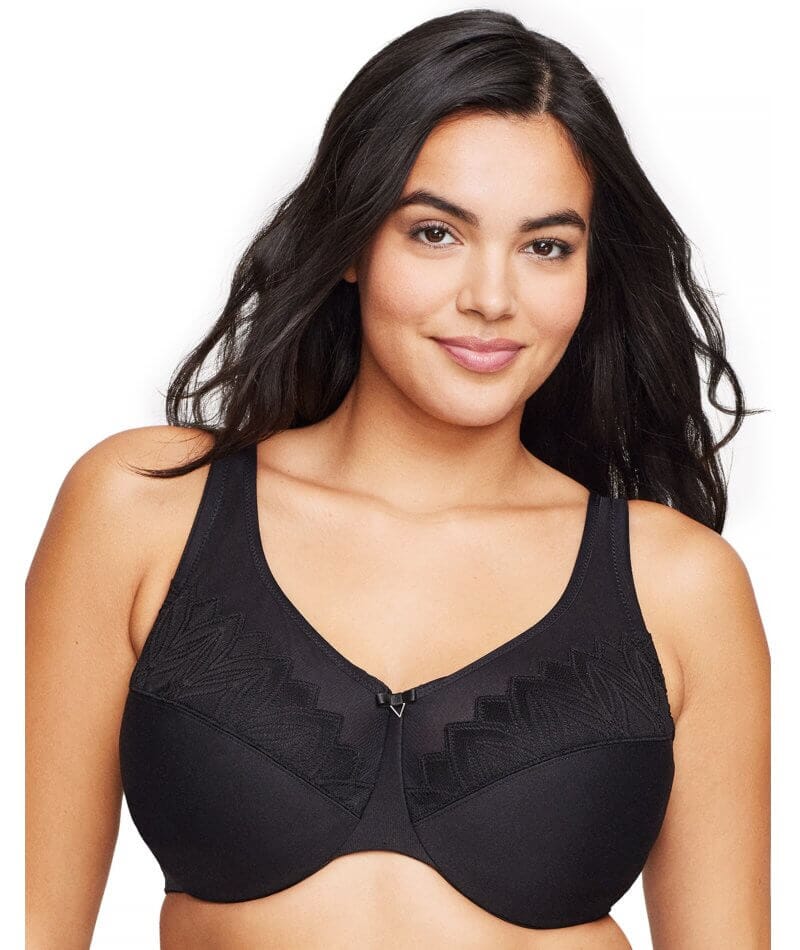 Bestform Unlined Cotton Stretch T-Shirt Bra with Underwire - Black