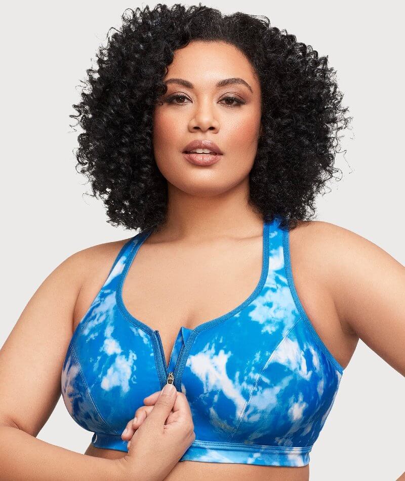 Spdoo Front Closure Bra for Women Plus Size Full Coverage Underwire Bra  Blue 5XL