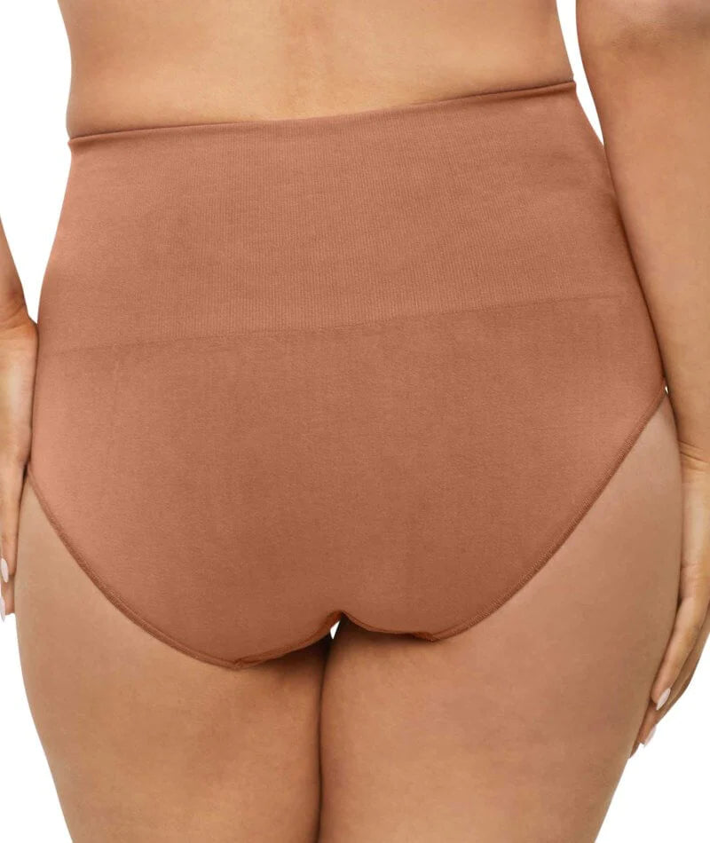 Nancy Ganz Revive Lace Waisted Brief - Warm Taupe