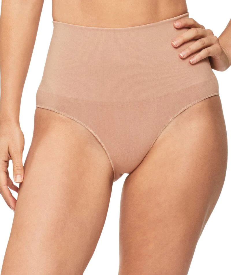 Nancy Ganz Revive Lace Waisted Brief In Beige