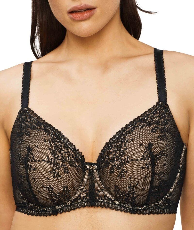 Buy Full Cup Lacy Bra in Black - Cotton Rich Online India, Best