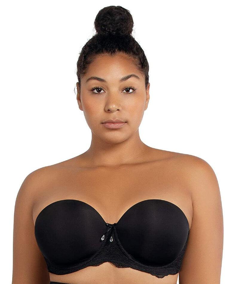  Womens Strapless Bra Unlined Underwire Minimizer Plus Size  Support Taupe Tan 38A