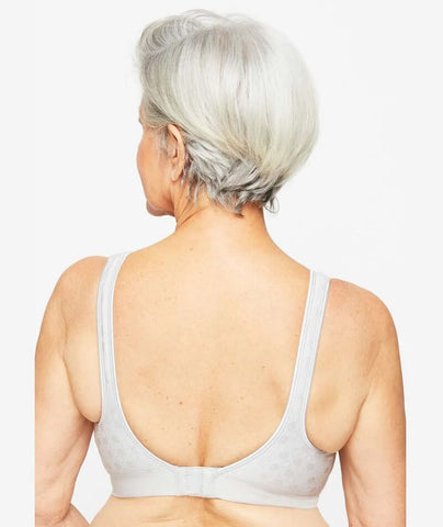 Bali Comfort Revolution ComfortFlex Fit Shaping Wirefree Bra_Crystal Grey  Dot_S at  Women's Clothing store