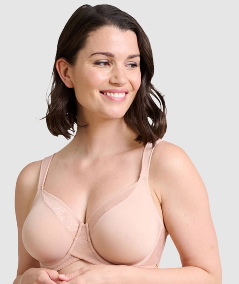 Sans Complexe Arum Microfiber and Lace Hipster Brief - Skin - Curvy Bras