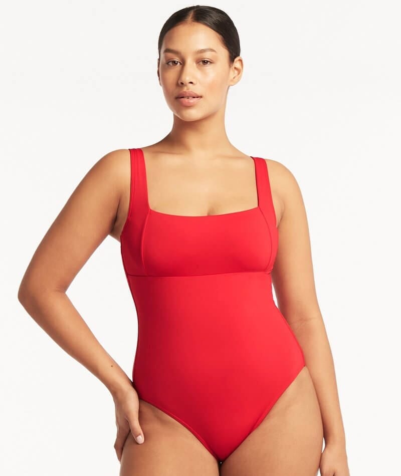 Sea Level Eco Essentials Bandeau One Piece Swimsuit - Khaki