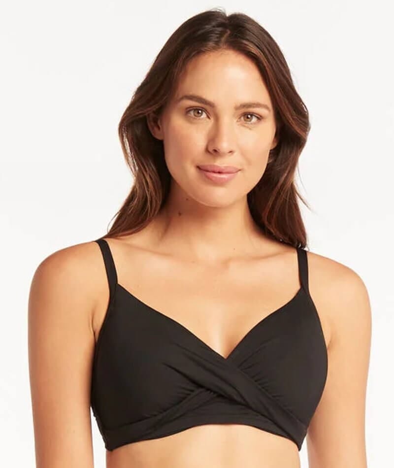 Artesands Zig Zag Raphael E-F Cup Underwire Tankini Top - Black