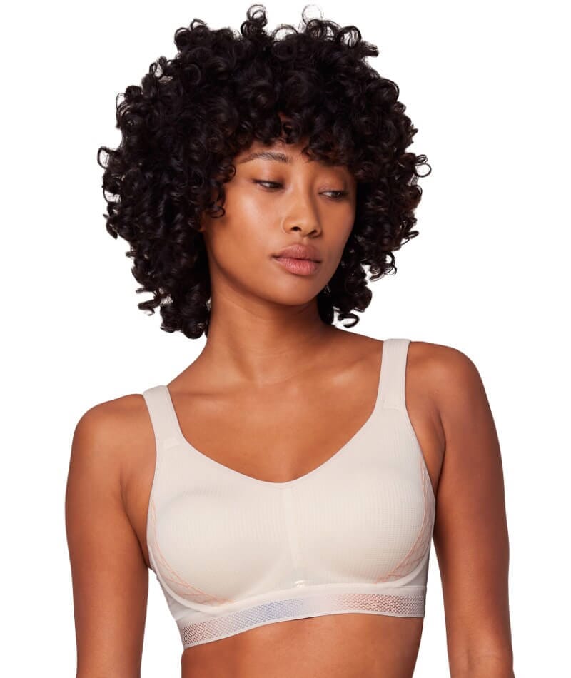 Triumph Triaction Cardio Flow Wire-free Minimiser Sports Bra - Platinu -  Curvy Bras