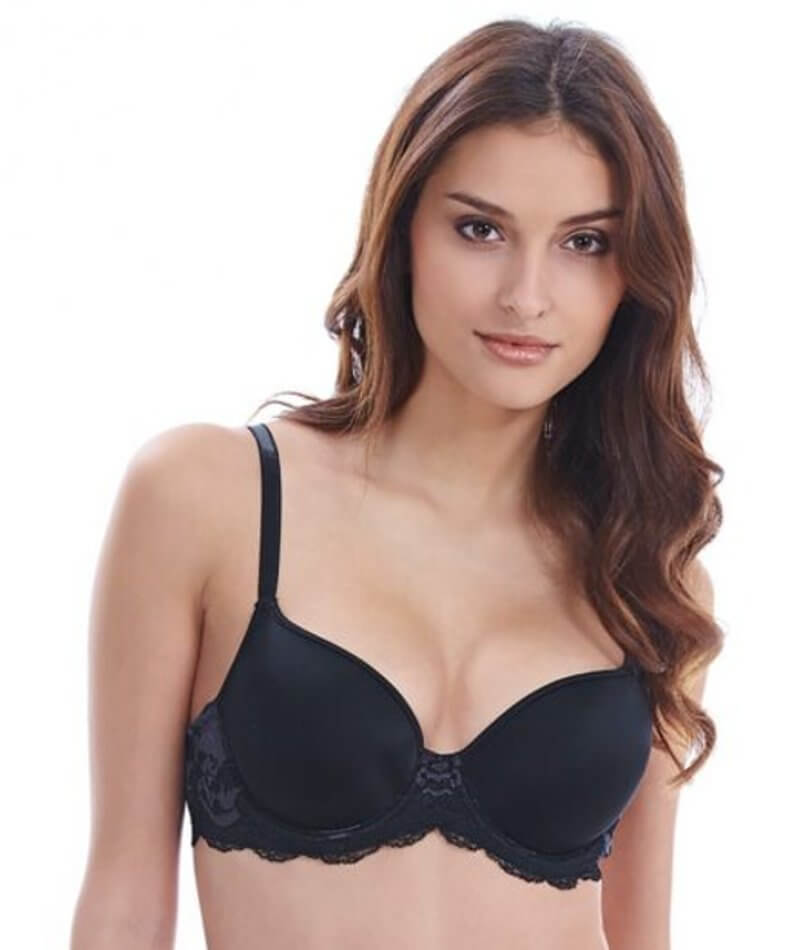 Wacoal Women's Adore Push up Balcony Bra Bra, Black/Navy, 34C at