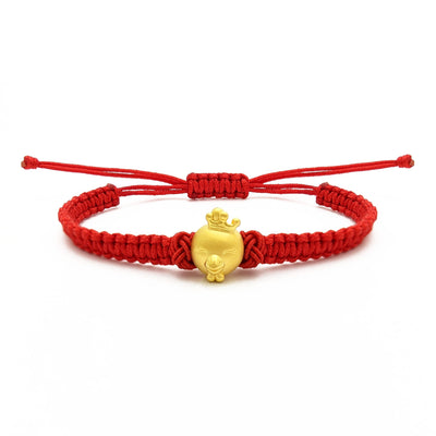 Cheerful Goat Chinese Zodiac Red String Bracelet (24K) – Lucky D