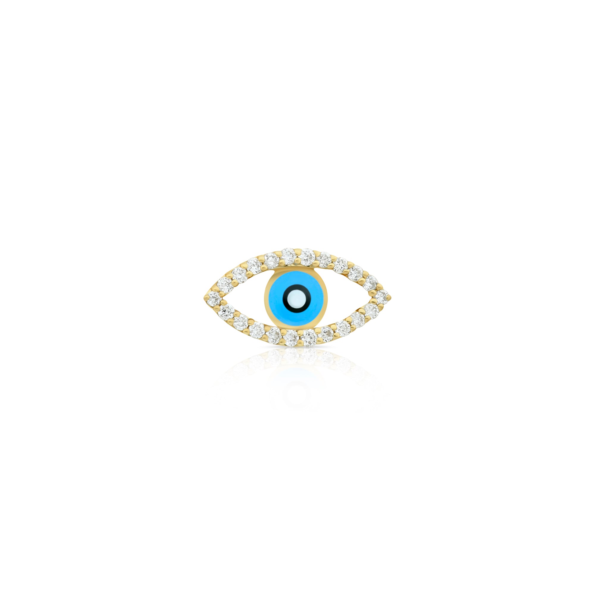 Aaron Basha Ceramic Bead Evil Eye Necklace