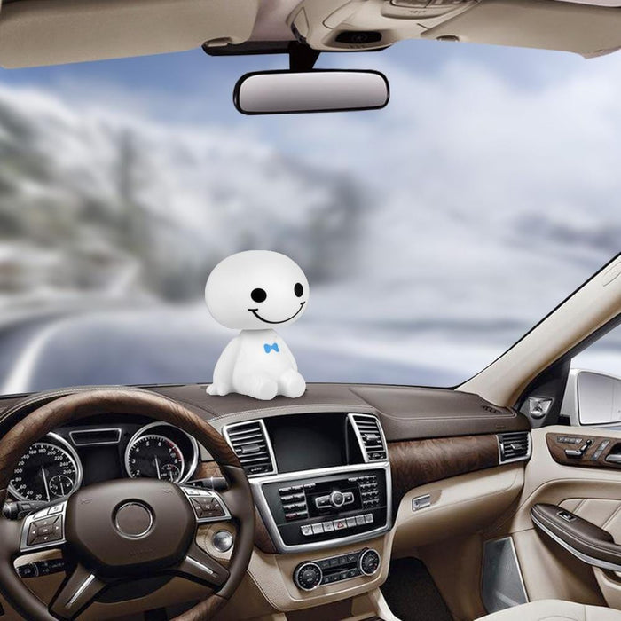 Car Ornament Cute Shaking Head Baymax Robot Doll Automotive Decoration Auto Interior Dashboard Bobble Head Toys Accessories Gift