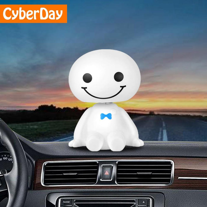 Car Ornament Cute Shaking Head Baymax Robot Doll Automotive Decoration Auto Interior Dashboard Bobble Head Toys Accessories Gift