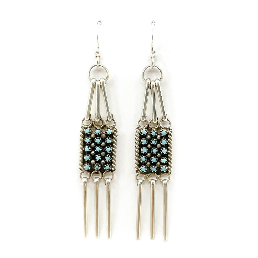 Double Spearpoint Earrings, Antique Brass Finish Stampings With Beaded  Detail, Teal and White Saturn Bead Dangles, Ear Wires -  Canada