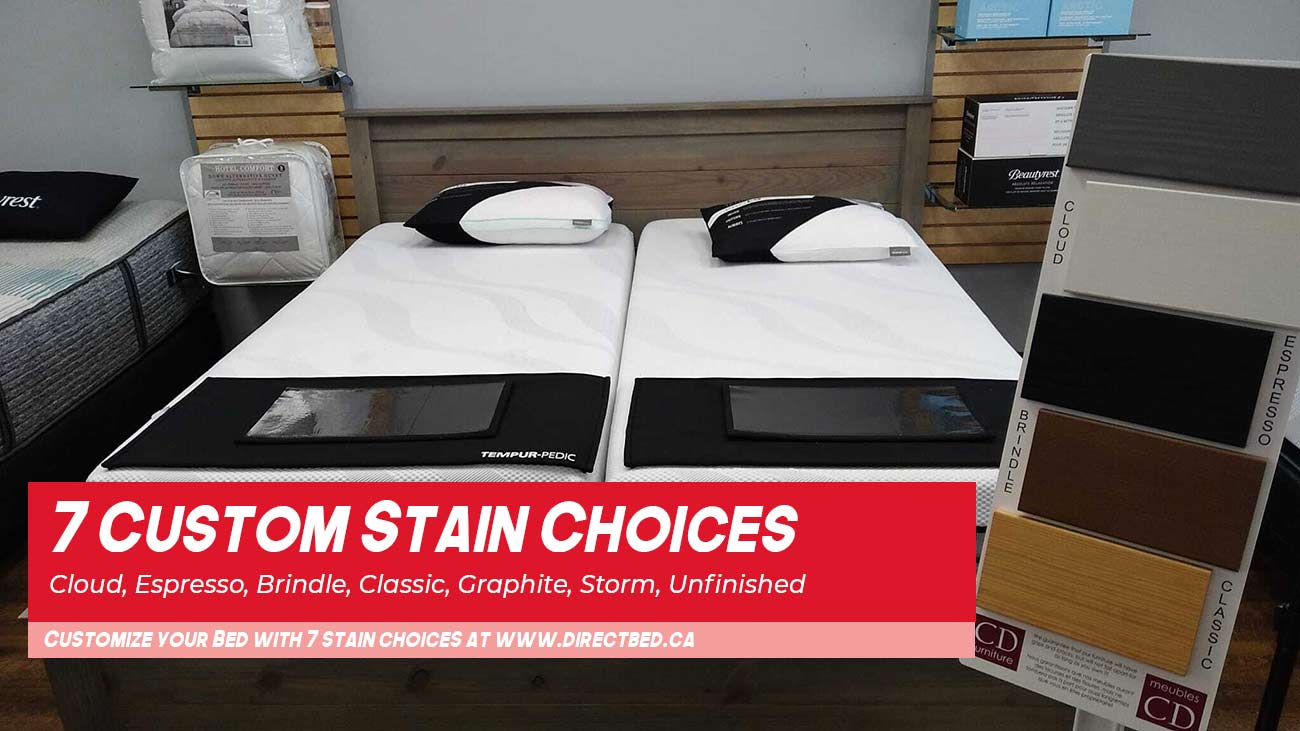 Many custom stain choices for Crate Design furniture