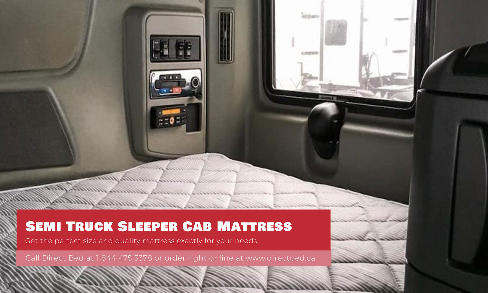 Semi Truck Sleeper Cab Mattress available from Direct Bed