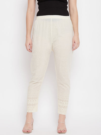 White Cotton Chicken Palazzo, Waist Size: 30.0 at Rs 170 in Noida | ID:  23172135648