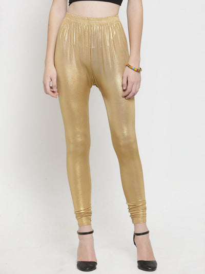 Golden Colour Ankle Length Leggings