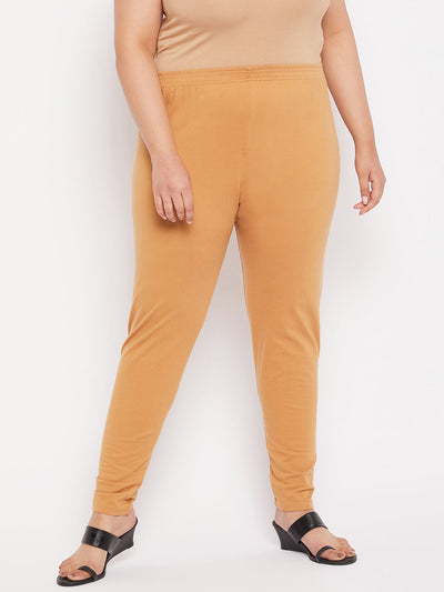 Buy online Golden Solid Ankle Length Legging from Capris & Leggings for  Women by Clora Creation for ₹620 at 38% off