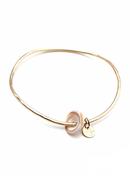 wings hawaii ti leaf bangle sterling silver gold shell island girl one ...