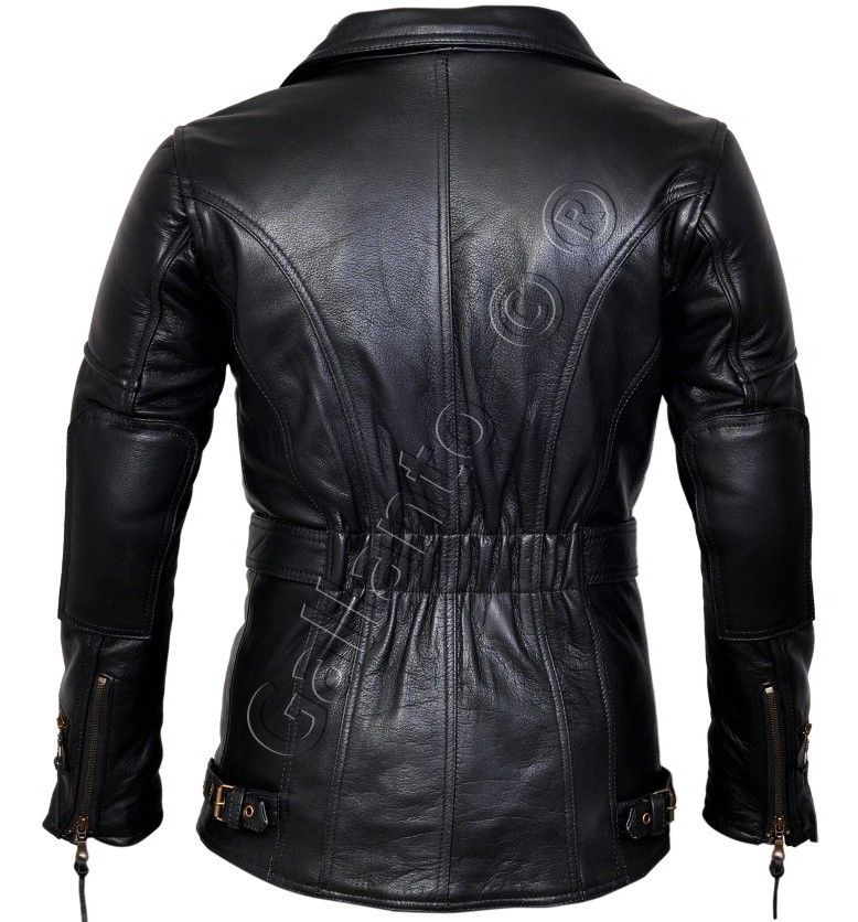 FANOSTUDIOS METAL LEATHER BUCKLE COAT-