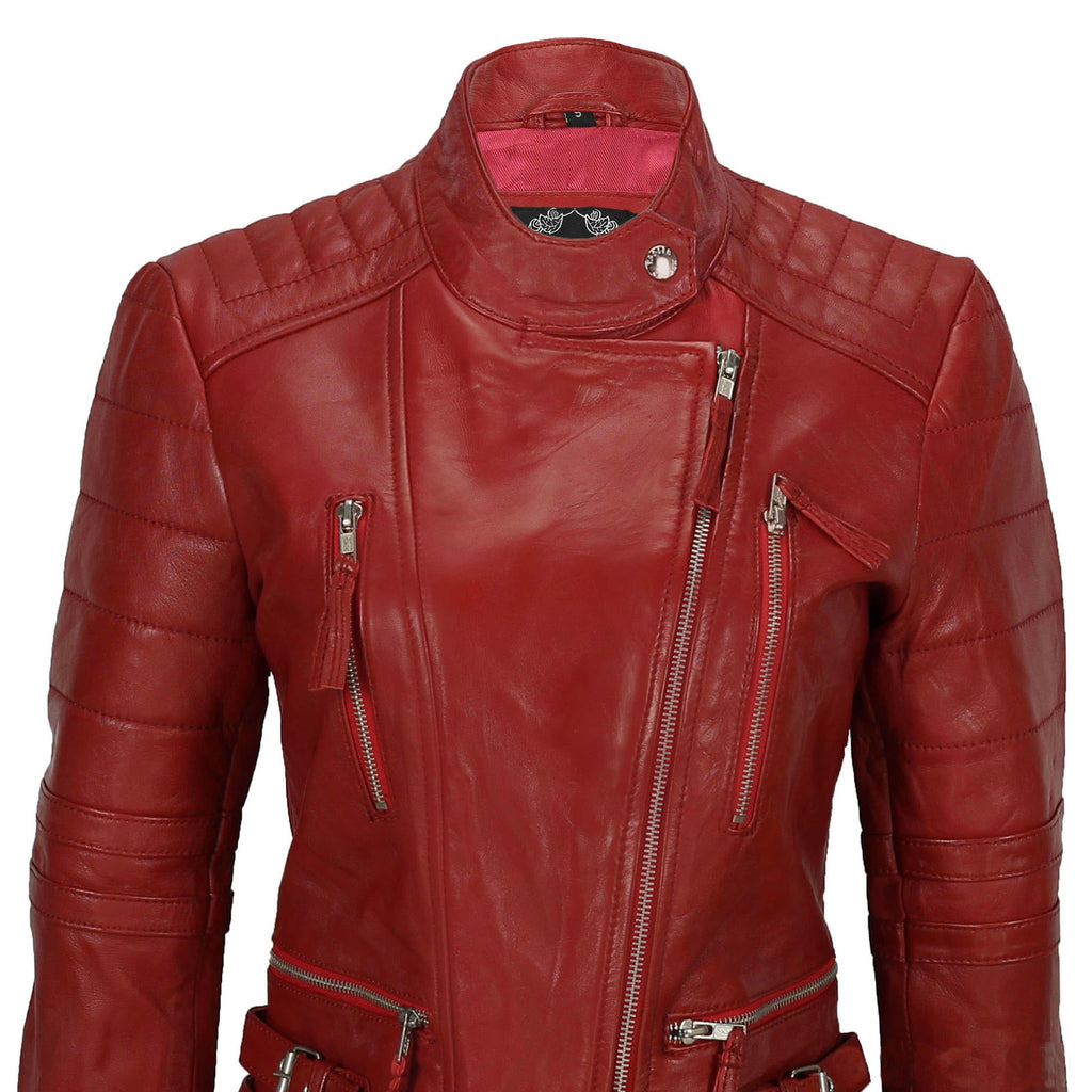 80's Metal Rock Chick 'Red Rocker' Leather Jacket | 80's Metal New Rock ...