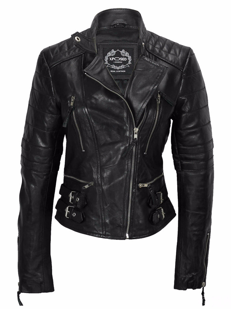 80's Metal Rock Chick 'Rocker' Leather Jacket | 80's Metal New Rock Bristol