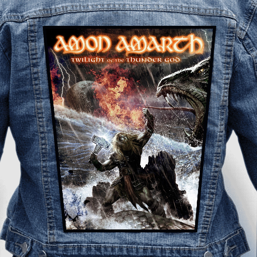 Amon Amarth - Twilight of the Thunder God Metalworks Back Patch | 80's  Metal New Rock Bristol