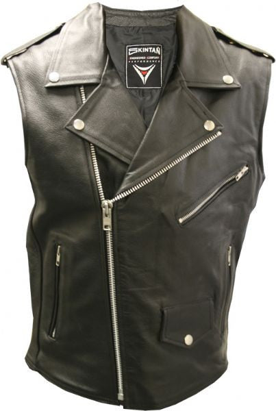 80's Metal 'Metal God' Sleeveless Leather Jacket | 80's Metal New Rock ...
