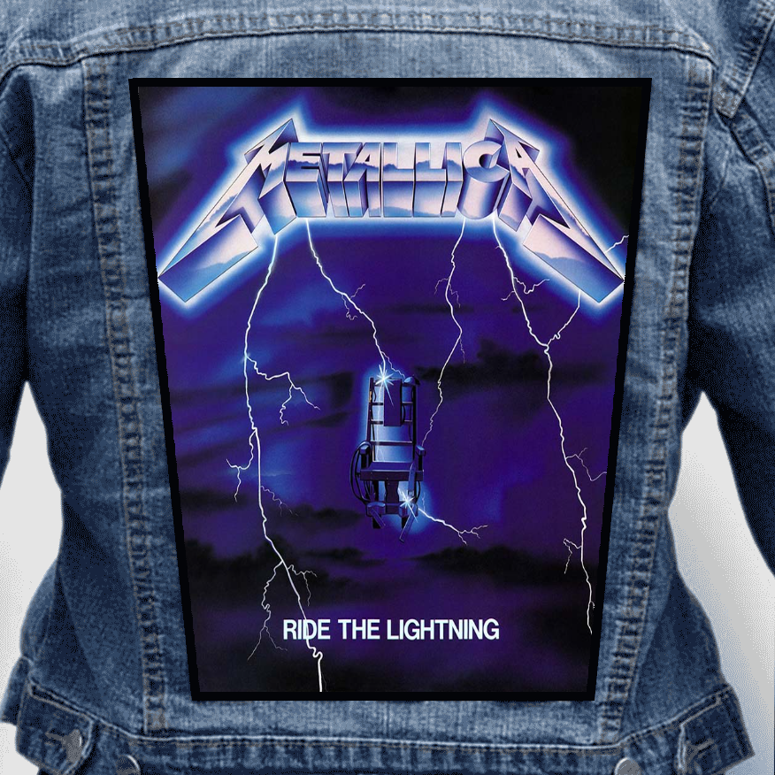 Metallica - Ride The Lightning Metalworks Back Patch | 80's Metal New Rock  Bristol