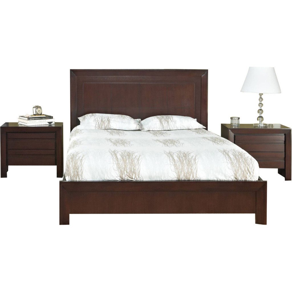 Buy Teak Wood Bed With High Headrest - Chaumont online in India ...