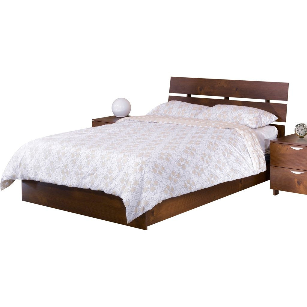 Teak Wood Bed With Slit Headboard Lomiges