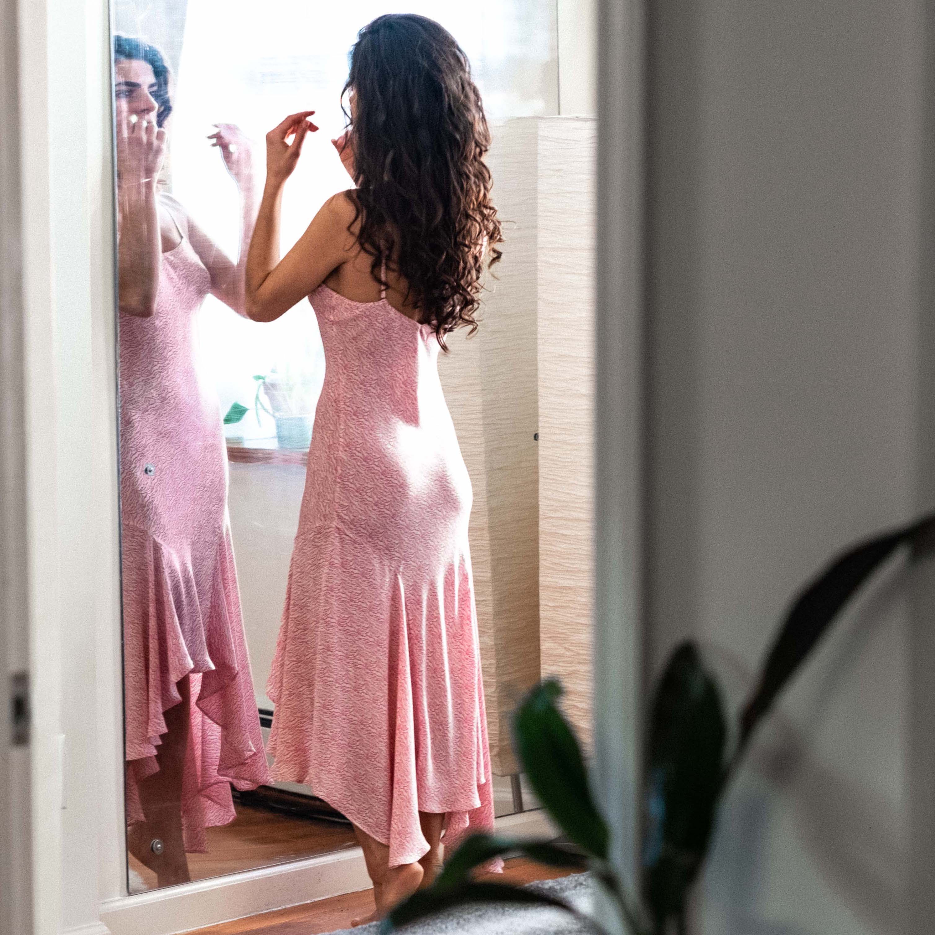 PINK SUNPALM DRESS