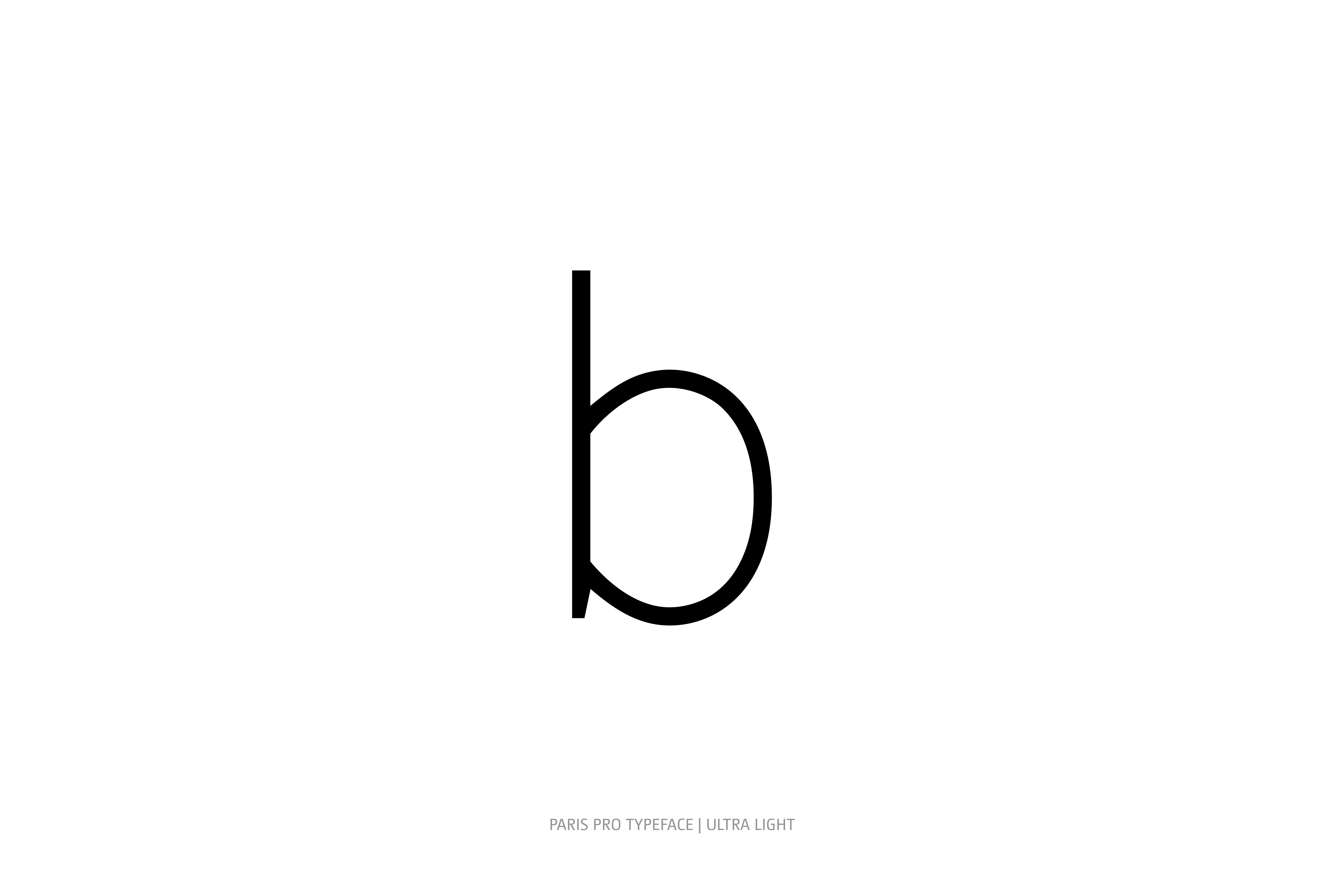 Paris Pro Typeface Ultra Light Style b