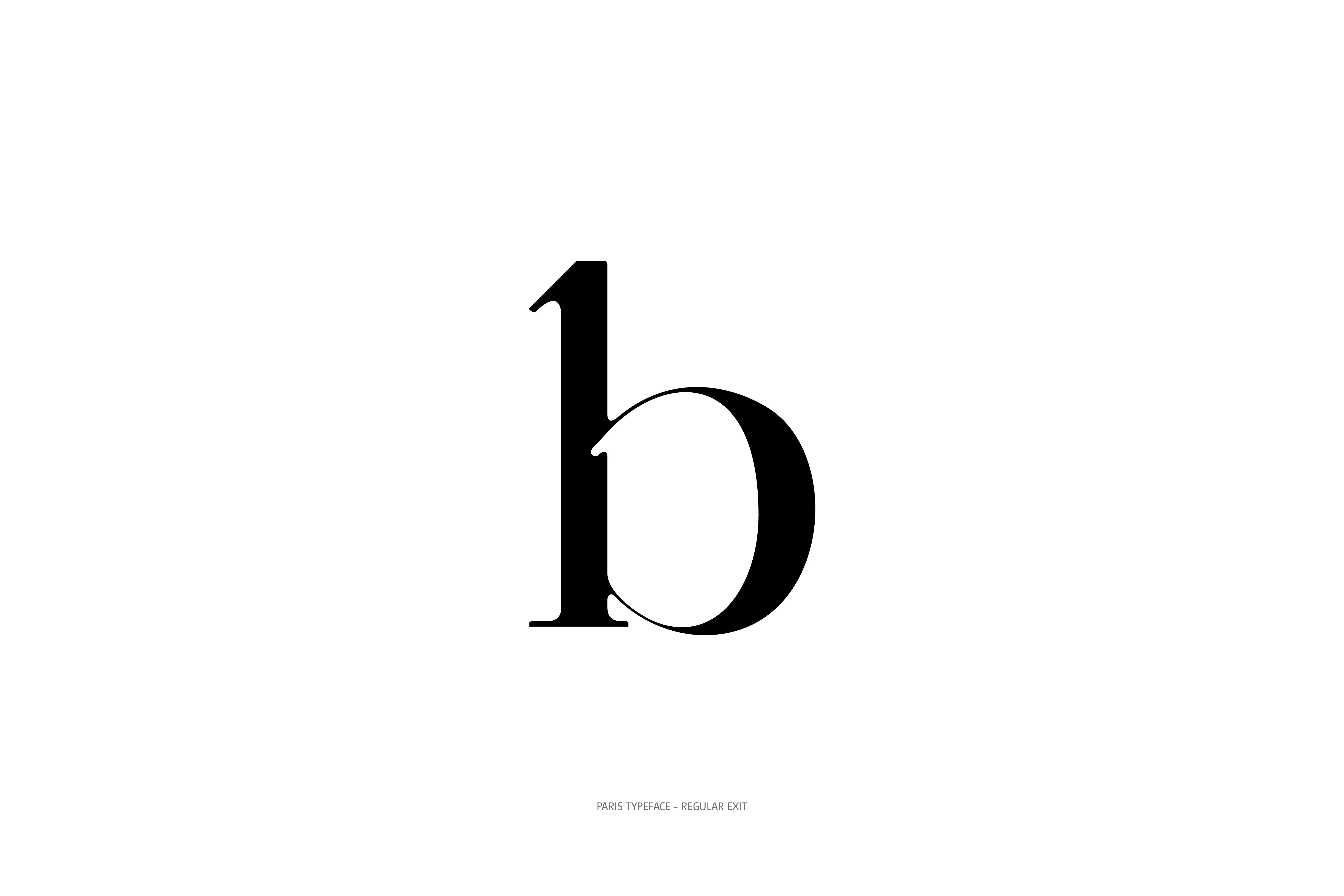 Paris Typeface Regular Exit b