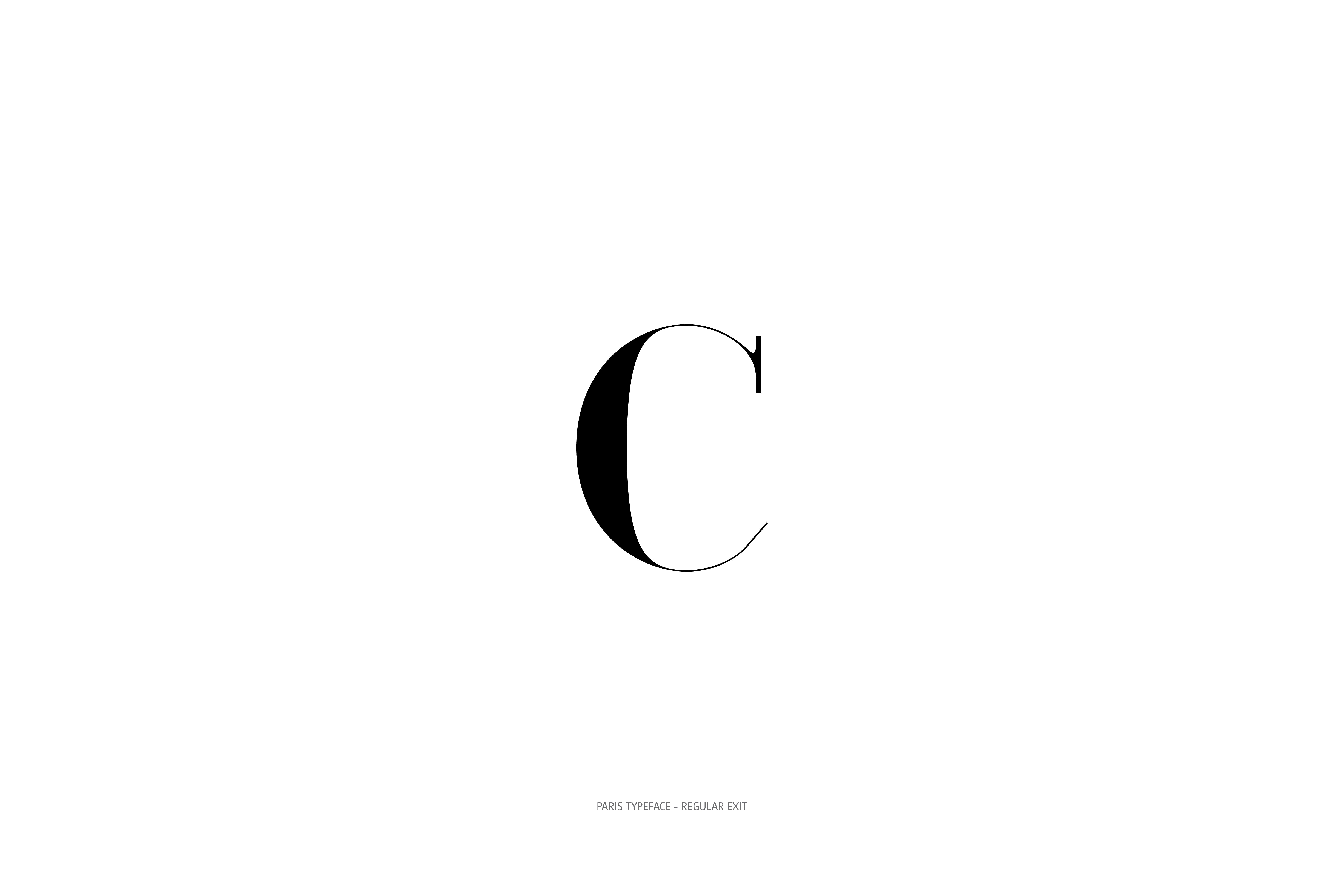 Paris Typeface Regular Exit c