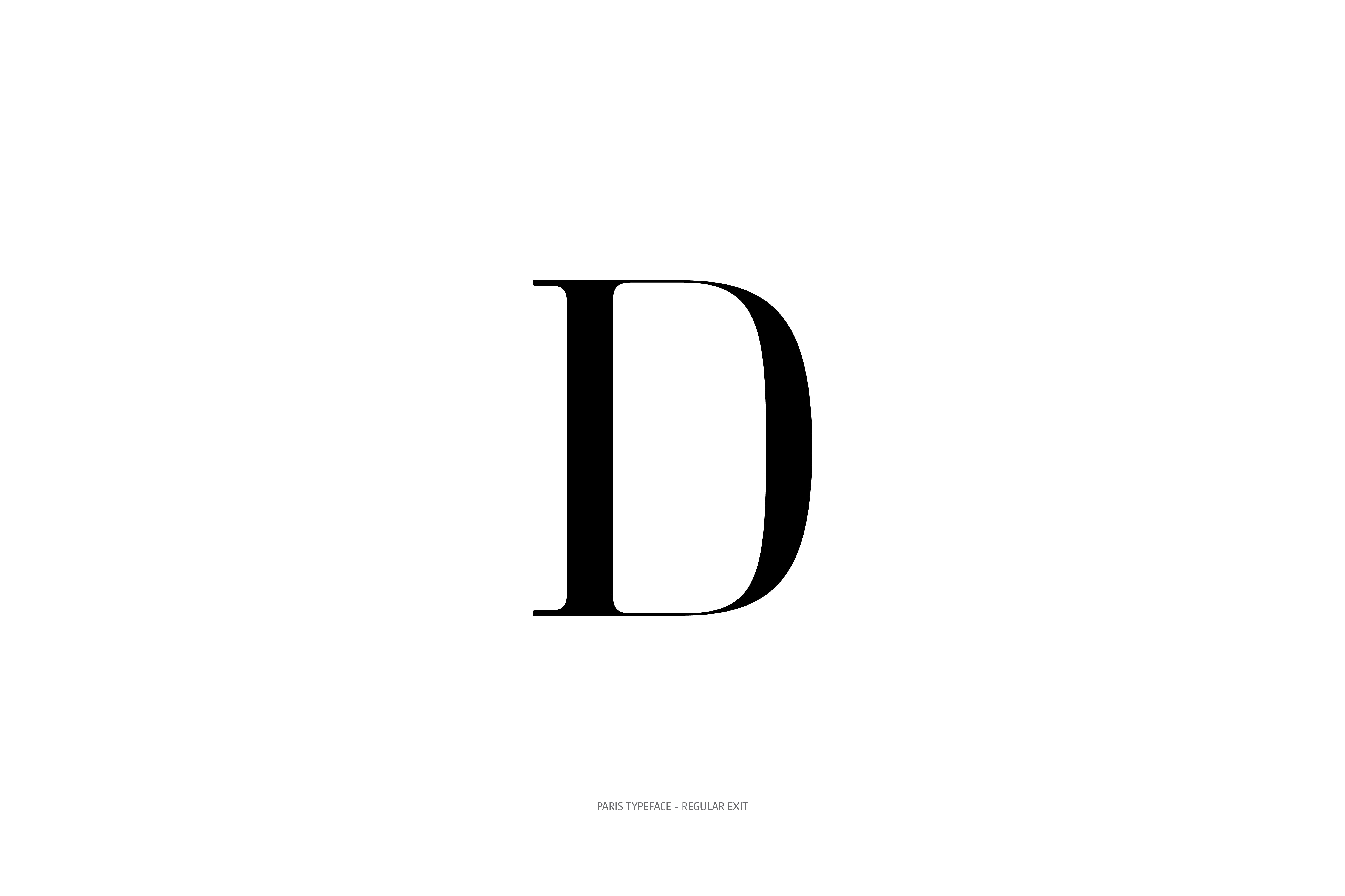 Paris Typeface Regular Exit D