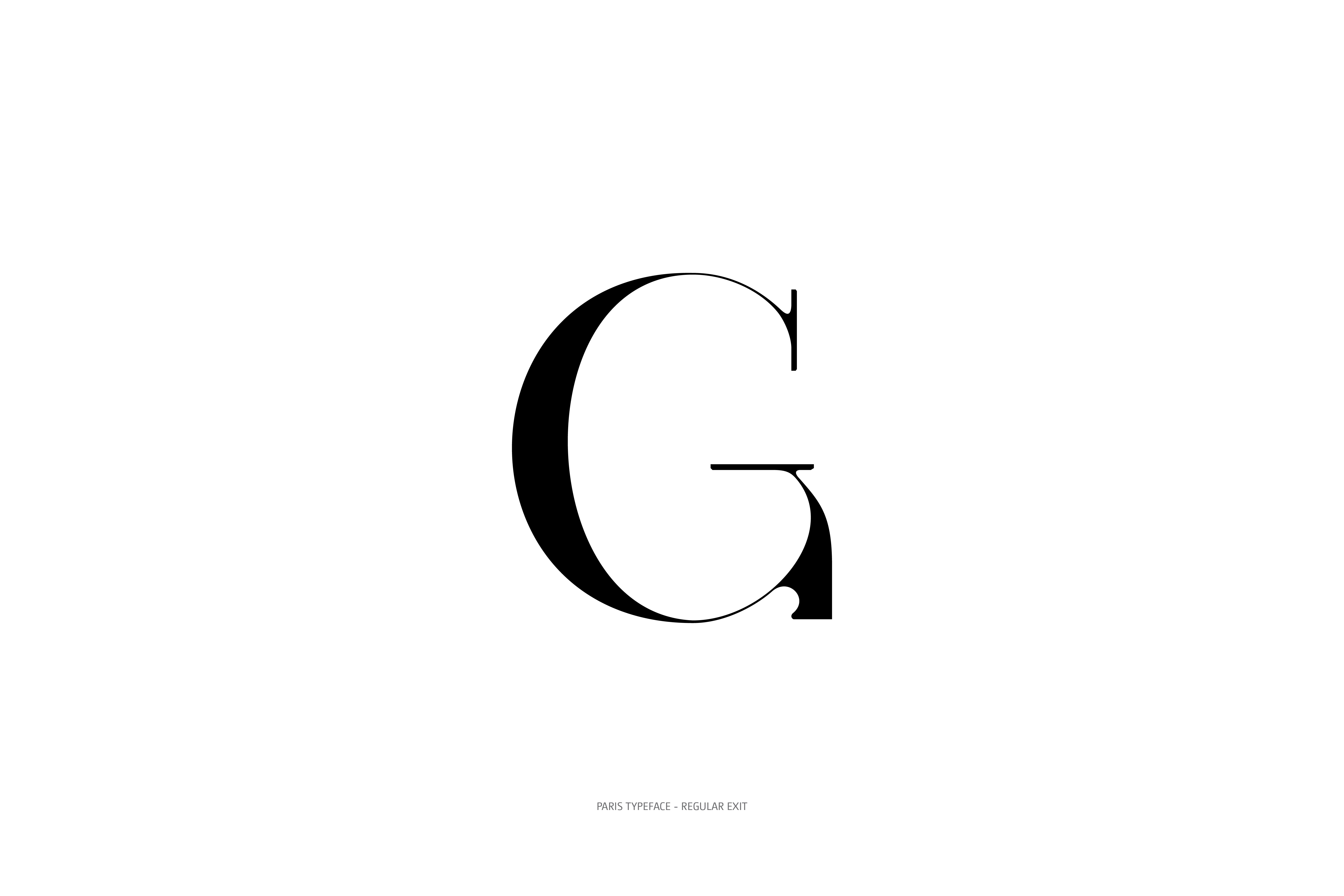 Paris Typeface Regular Exit G